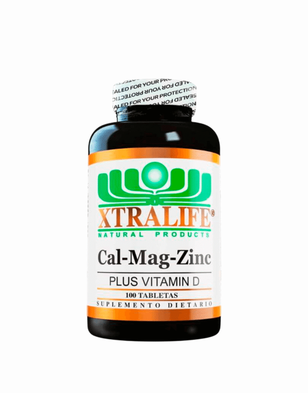 Calcio-Magnesio-Zinc + Vit D  - Xtralife 100 Tabletas