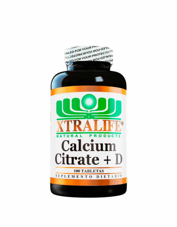 Calcium Citrate + Vitamina D  - Xtralife 100 Tabletas
