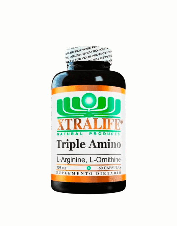 Triple Amino: L-Arginina, L-Ornitina, L-Lisina - Xtralife 60 Cápsulas
