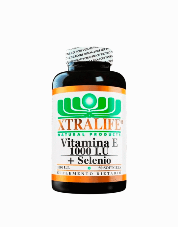 Vitamina E 1000 ui + Selenio - Xtralife 50 Cápsulas