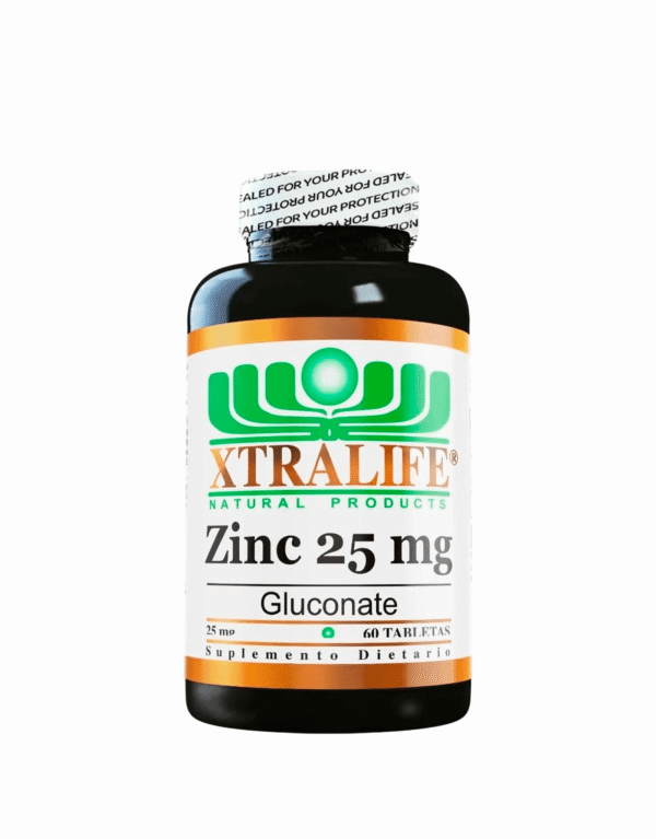 Zinc Gluconate 25mg  - Xtralife 60 Tabletas
