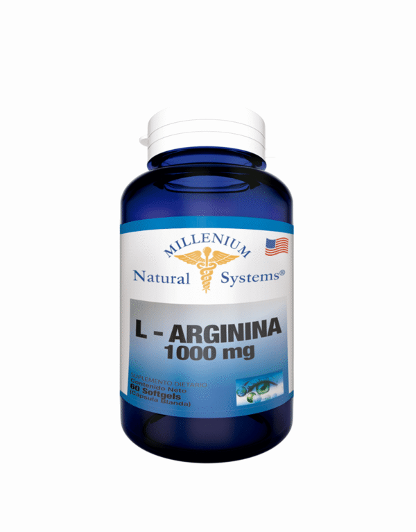 L-Arginina 1000mg Millenium Natural Systems 60 Cápsulas