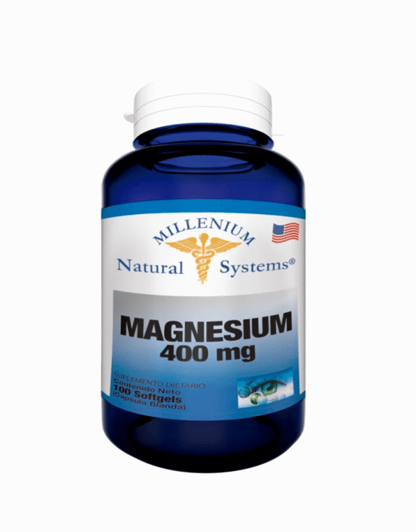 Magnesio 400mg Millenium Natural Systems 100 Cápsulas
