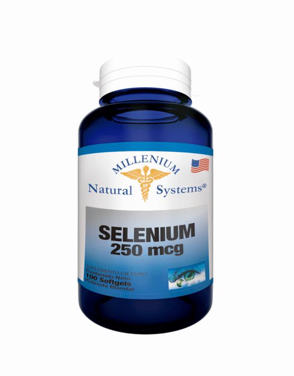 Selenium Selenio 250mcg Millenium Natural Systems 100 Cápsulas