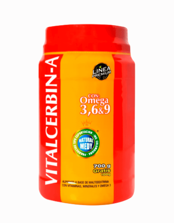 VITACERBIN - A ( VITAMINAS MINERALES Y OMEGA ) X 800 GR POLVO - NATURAL MEDY