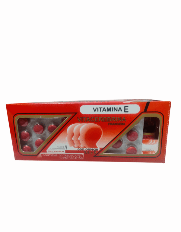 Vitacerebrina Francesa con Omega 3,6&9 x 20 tabletas y 10 Ampolletas - Nasfar