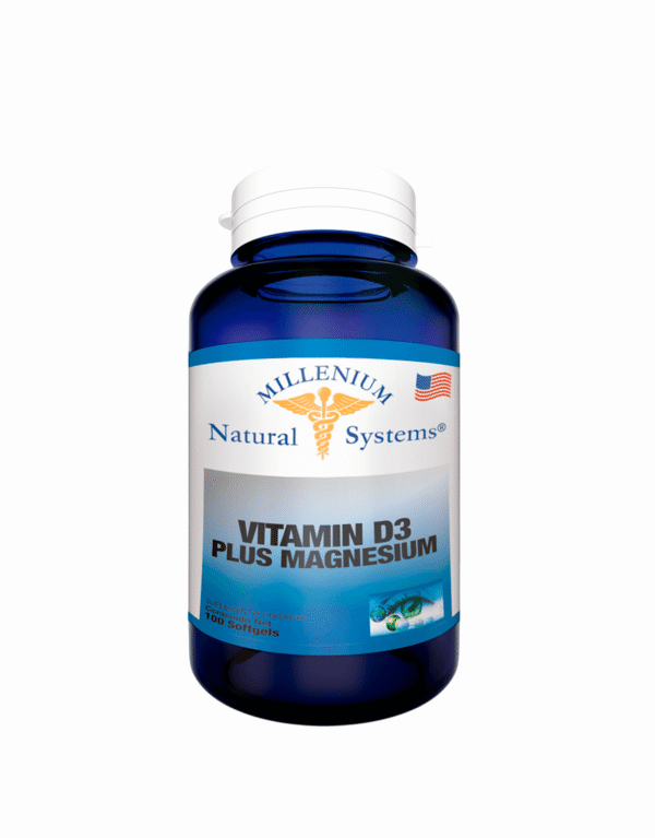 Vitamina D3 Plus con Magnesio Millenium Natural Systems 100 Cápsulas