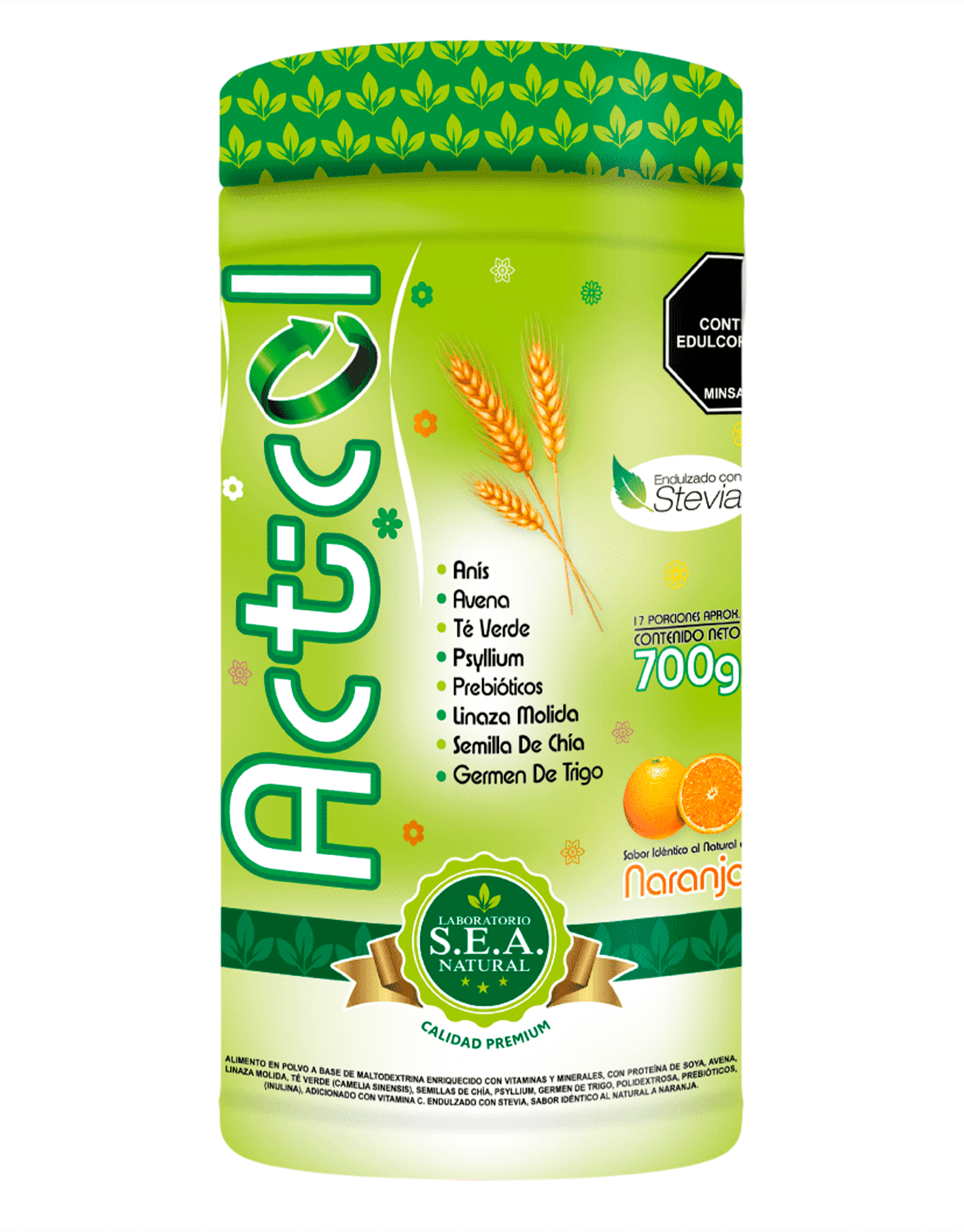 Acticol Fibra Polvo Sabor Naranja 700g – S.E.A. Natural