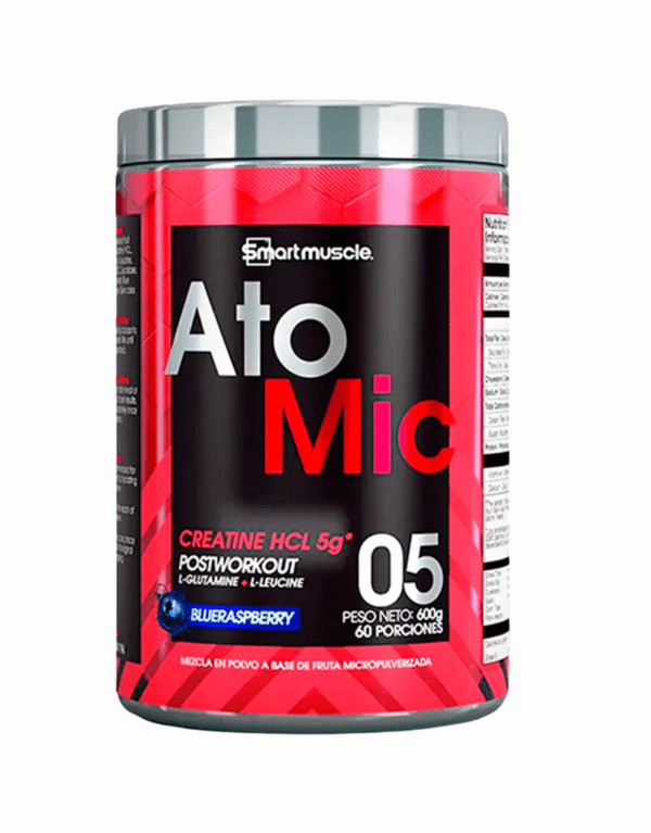 Creatina Atomic SmartMuscle 60 Servicios Sabor Frambuesa Azul