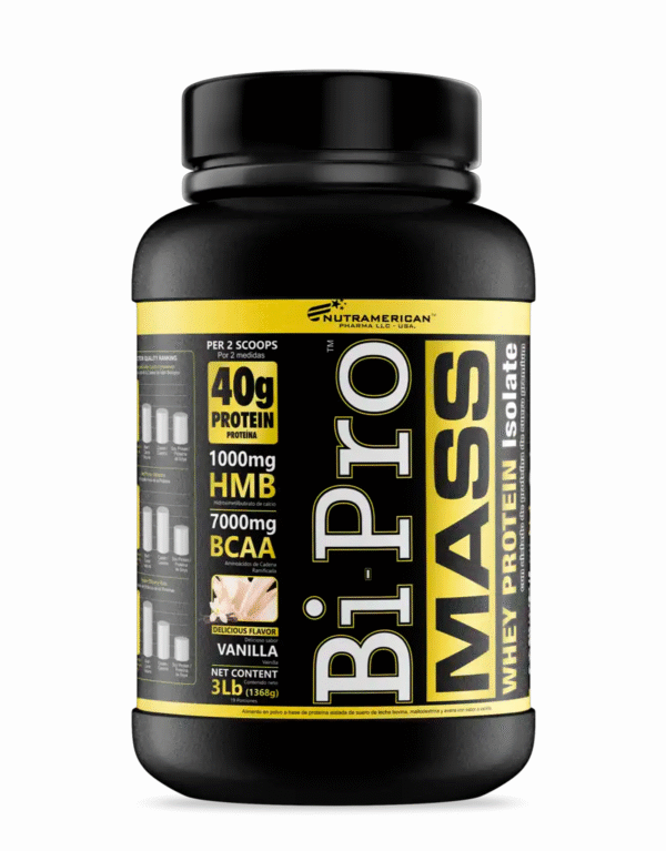 Proteina Bipro Mass - Proteína de suero de leche + HMB - Nutramerican