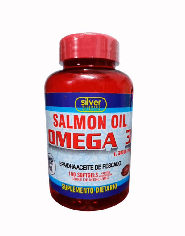 Salmon Oil Omega 3 x100 Softgels - Silver Vitamins Nutrition