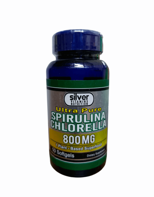 Spirulina Chlorella 800MG x50 Softgels - Silver Vitamins Nutrition
