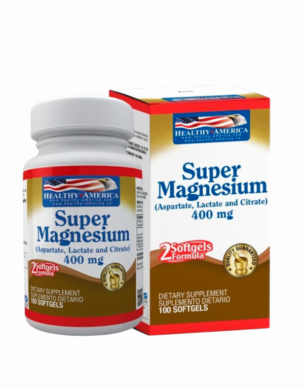 Super Magnesio ( Aspartato, Lactato, Citrato ) 400mg - Healthy America