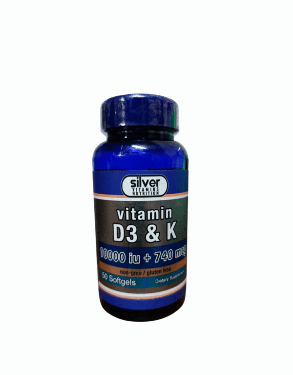 Vitamina D3 10000IU & K2 X50 Softgels - Silver Vitamins Nutrition