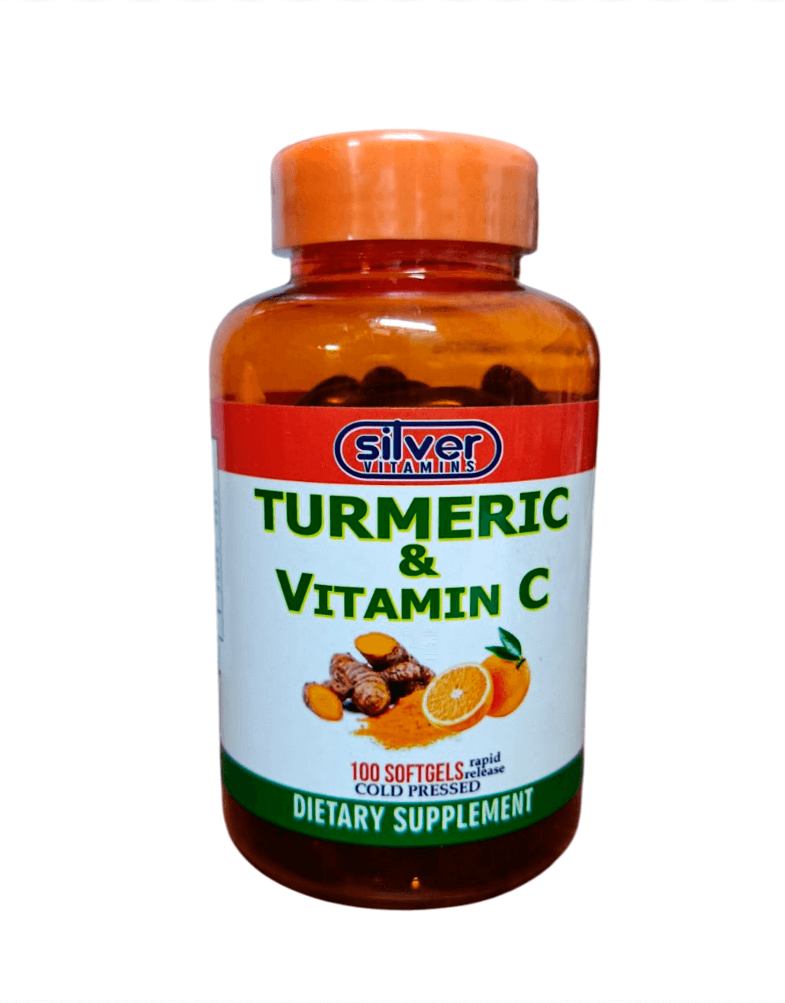Turmeric & Vitamina C X 100 Softgels - Silver Vitamins Nutrition