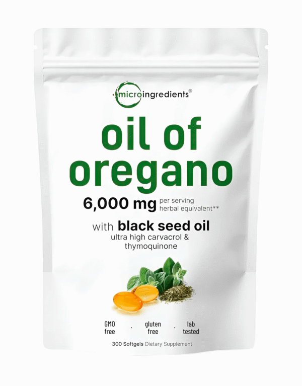 Aceite Orégano Carvacrol Semilla Negra 6000mg Alta Potencia x90 softgels - Microingredients