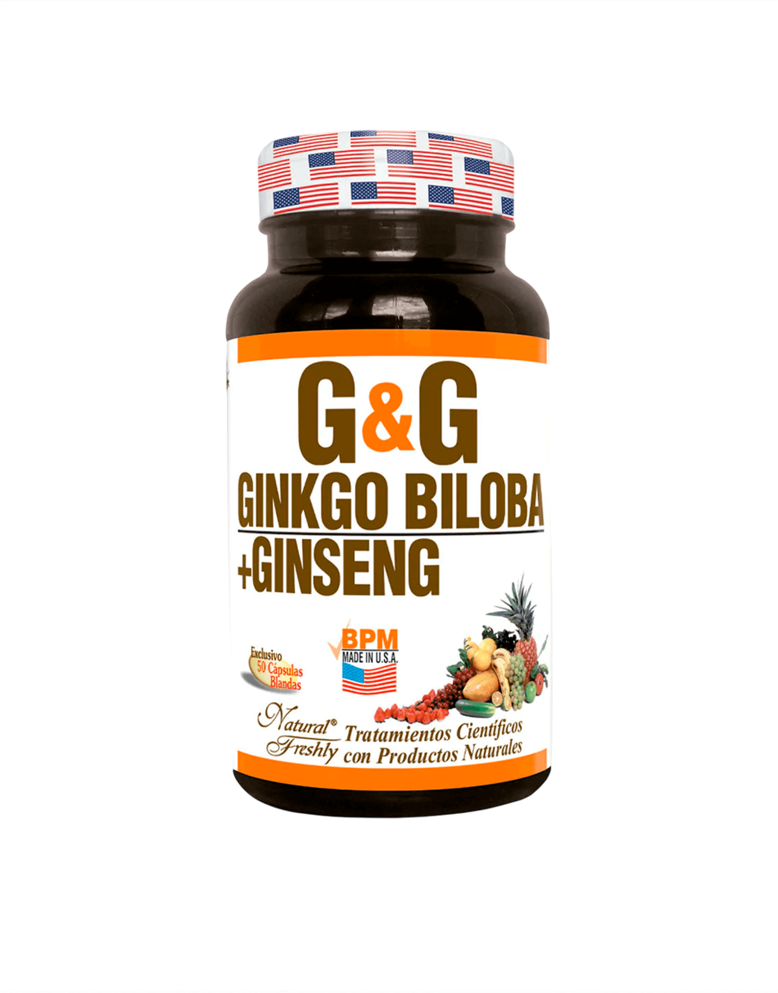 Ginkgo + Ginseng Multivitaminico x50 softgels - Natural Freshly