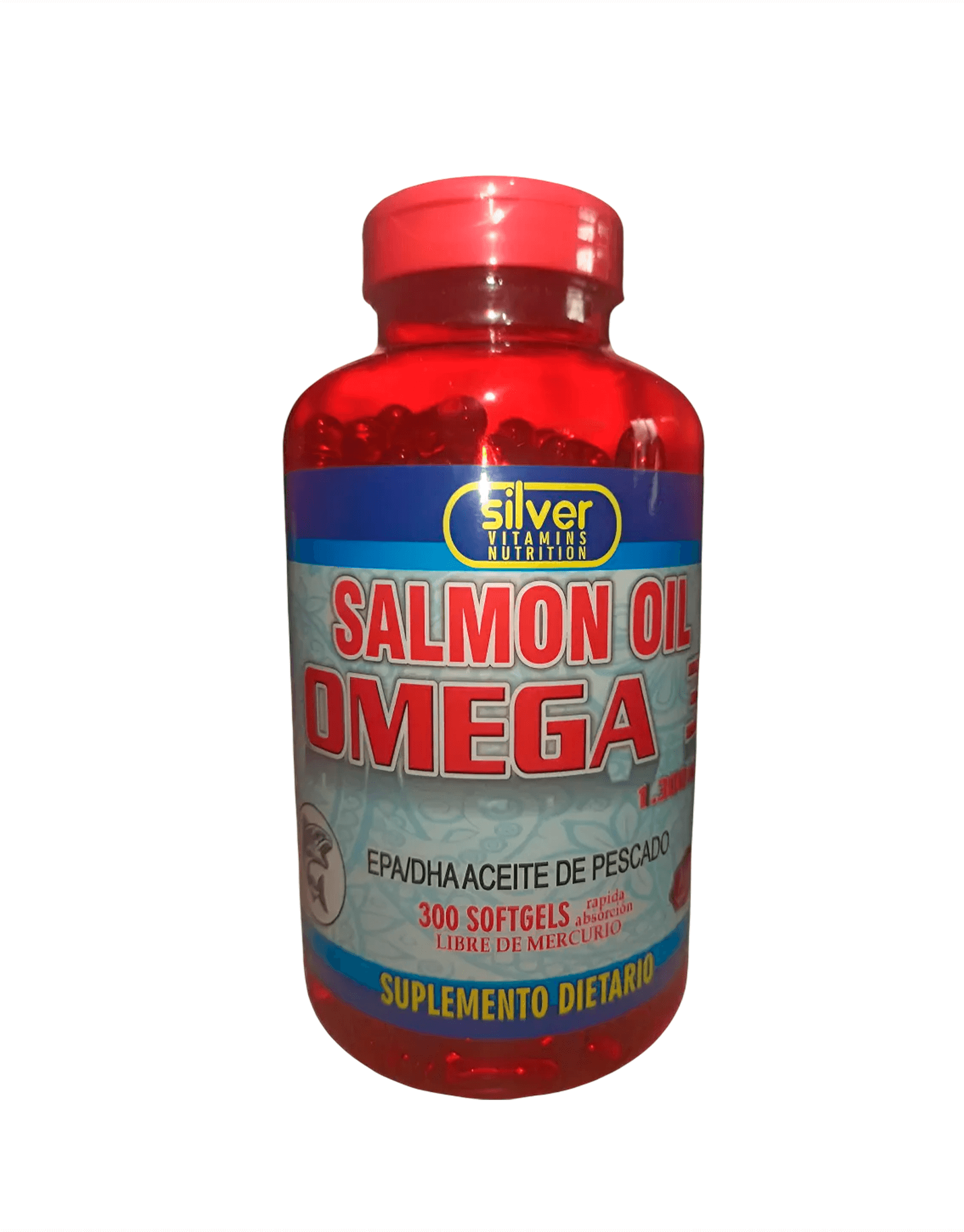 Salmon Oil Omega 3 x300 Softgels - Silver Vitamins Nutrition