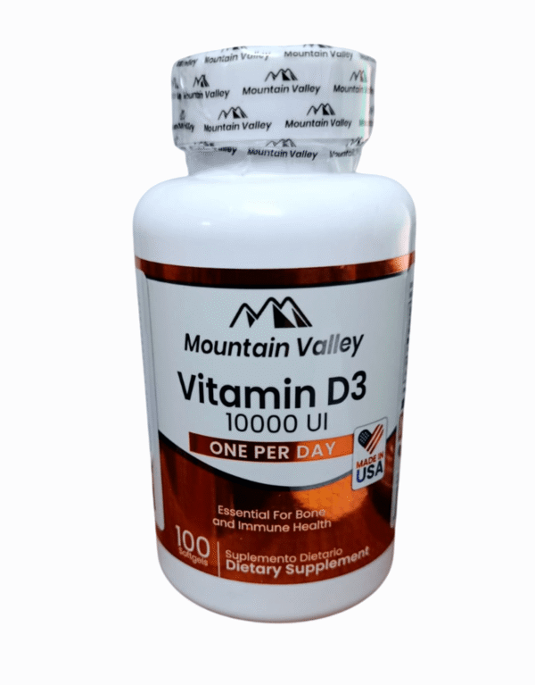Vitamina D3 10000 IU X100 Capsulas - Mountain Valley