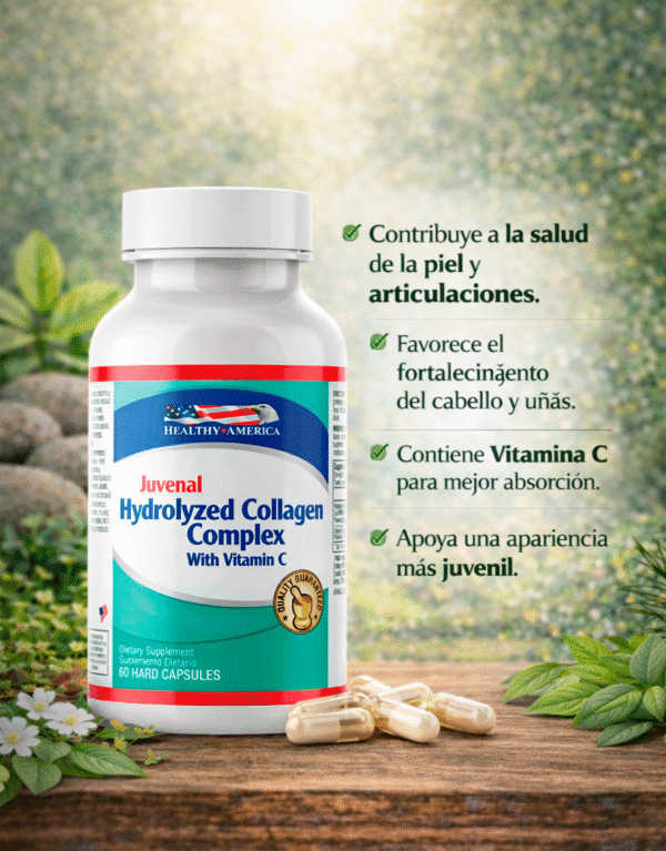 Colágeno Hidrolizado Complex con Vitamina C x 60 Cápsulas - Healthy America