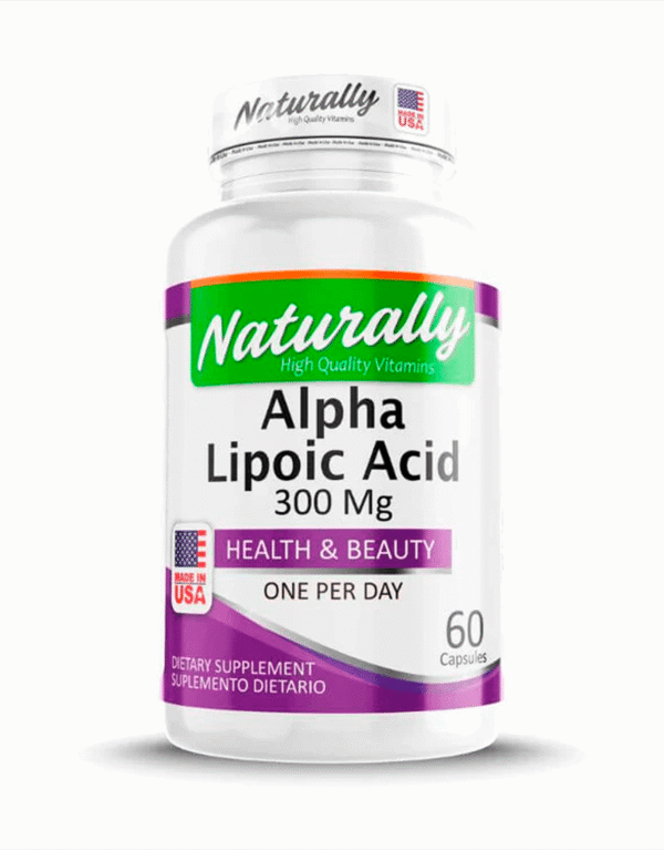 Ácido Alfa Lipoico 300 mg, 60 cápsulas - Naturally
