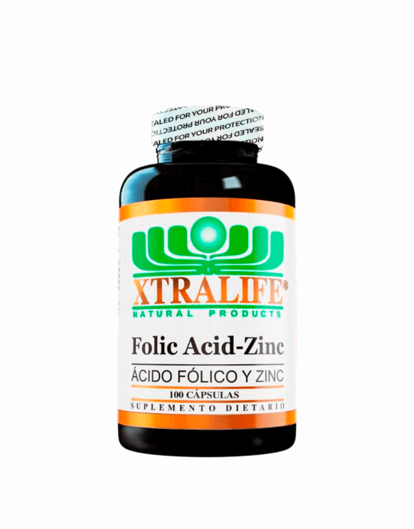 Ácido Fólico + Zinc - Xtralife 100 Cápsulas