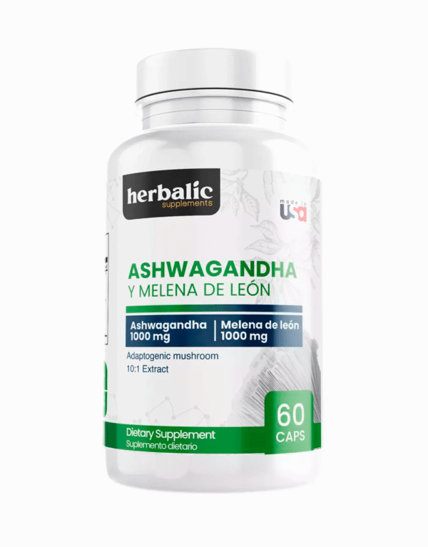 Ashwagandha + Melena de León 60 cápsulas - Herbalic