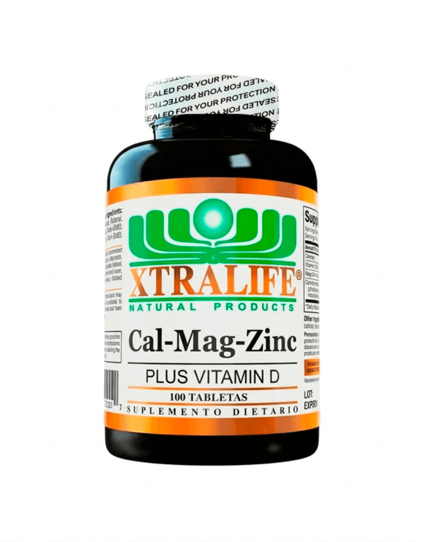 Calcio-Magnesio-Zinc + Vit D  - Xtralife 100 Tabletas