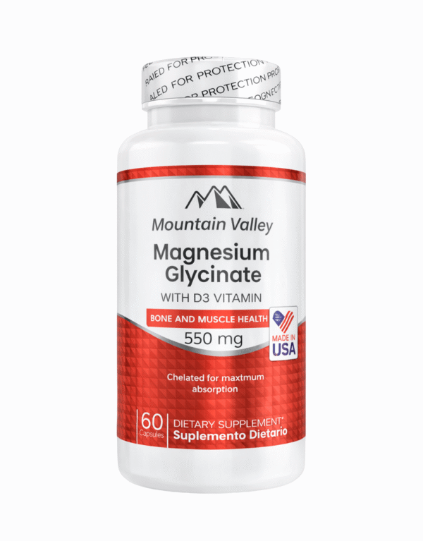 Magnesium Glycinato 550 mg X100 Capsulas - Mountain Valley