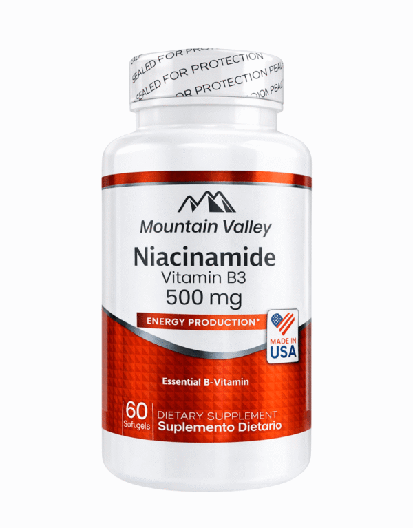Niacinamide vitamina b3 500mg  X60 Capsulas - Mountain Valley