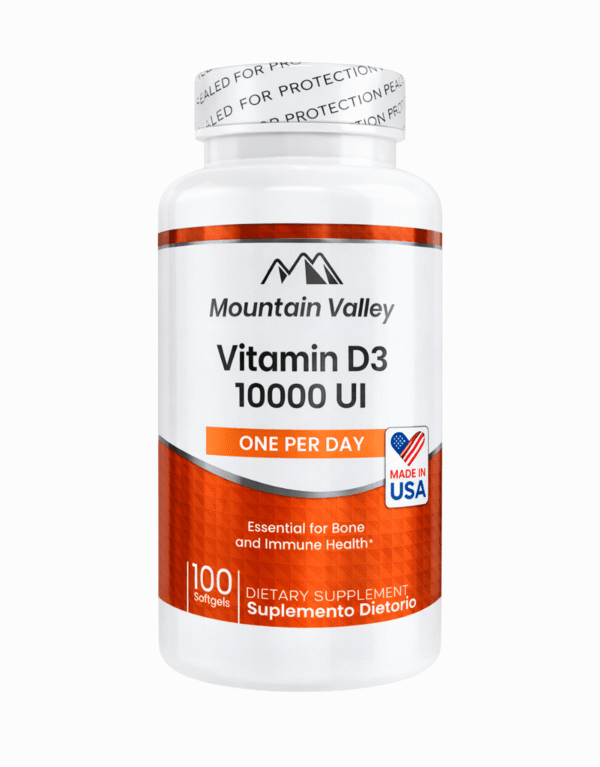 Vitamina D3 10000 IU X100 Capsulas - Mountain Valley