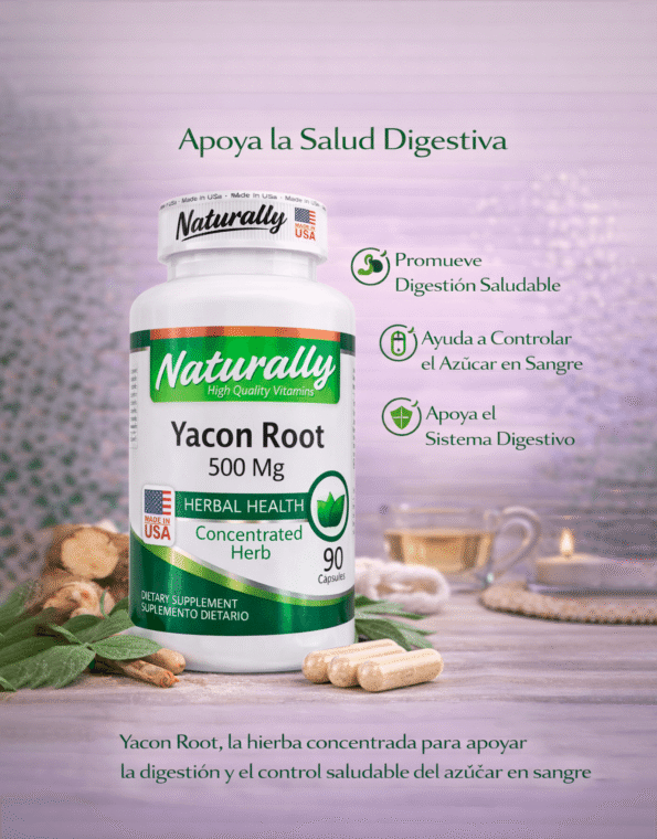Yacon Root 500mg x90 capsulas - Naturally - TIENDA NATURISTA ...