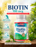 Biotina 900 mcg x 120 softgels- Healthy America 0