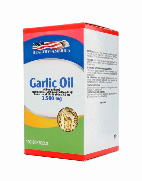 Garlic Oil Aceite De Ajo 1500 Mg 100 Soft Healthy America