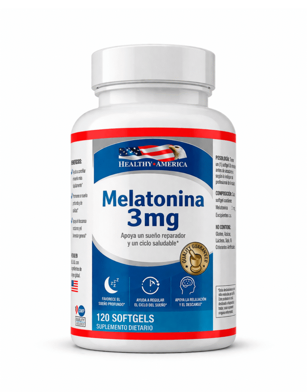 Melatonina 3 mg x 120 Softgels - Healthy America