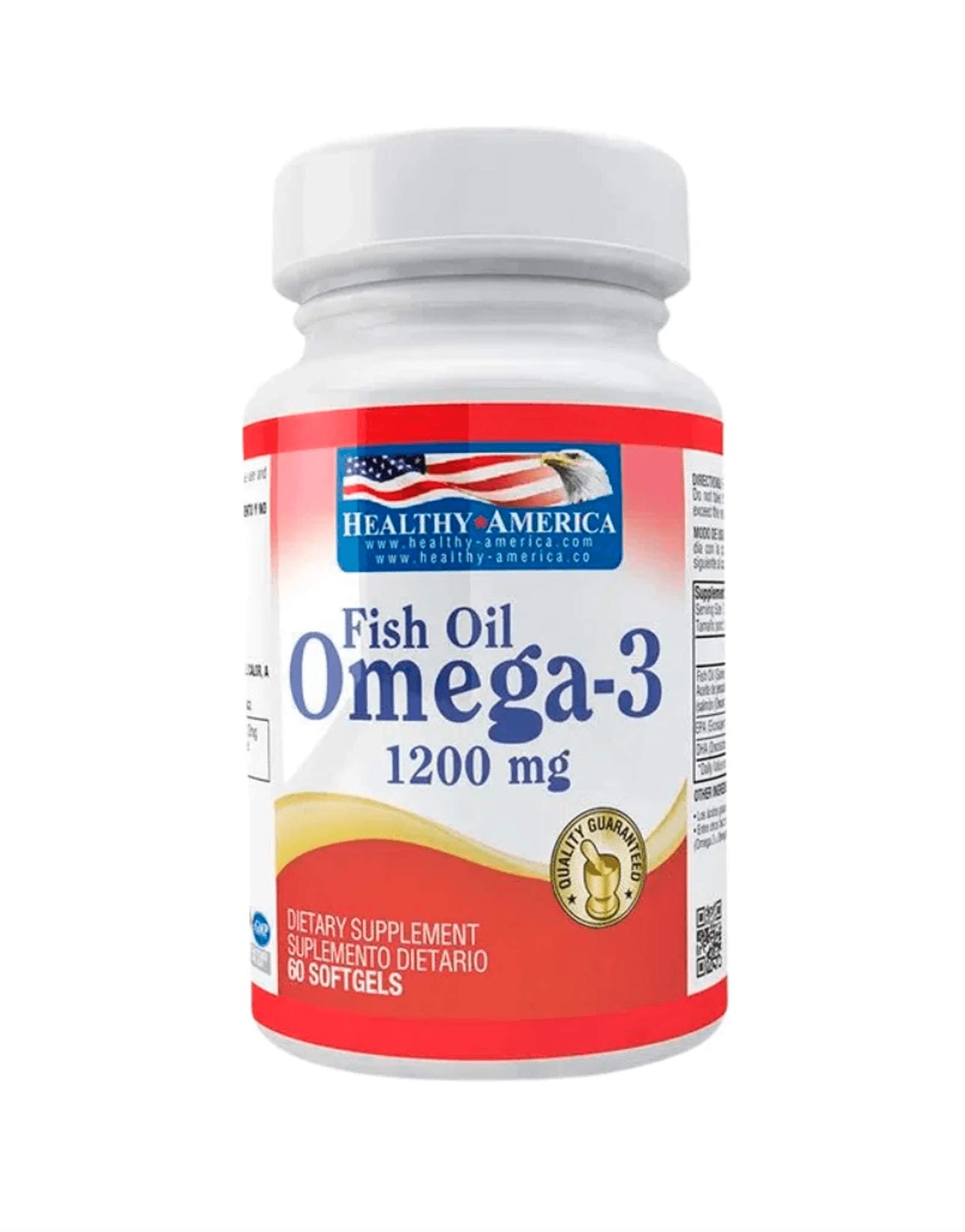 Omega 3 1200 mg 60 Softgels - Healthy America 0