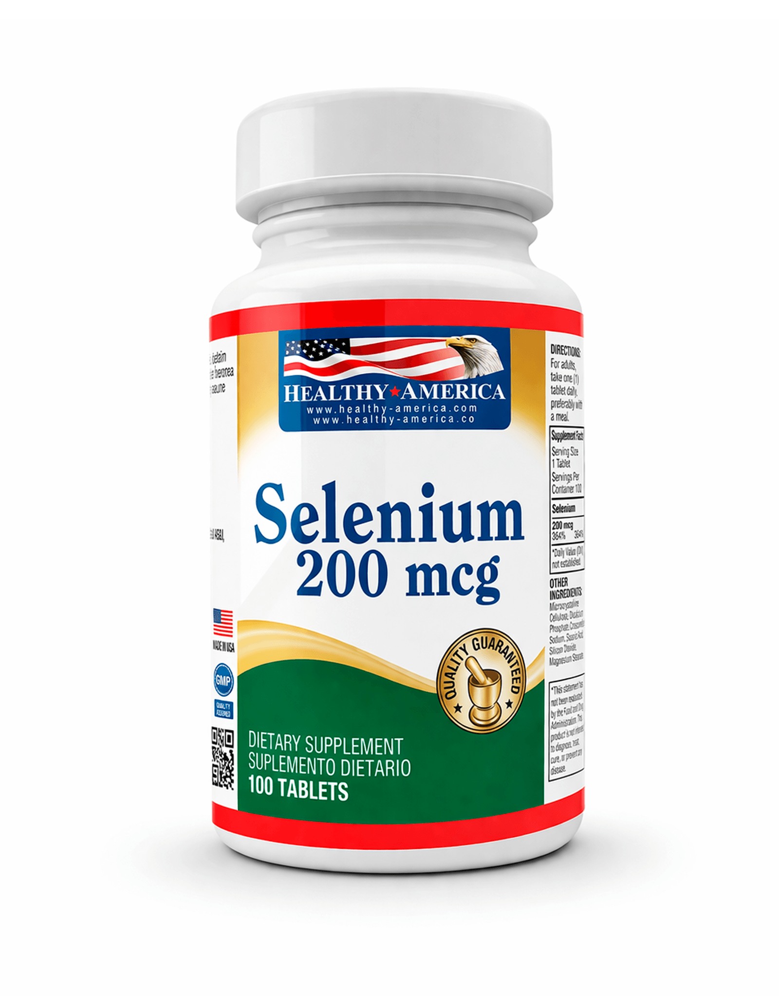 Selenium Healthy America 200Mcg X 100 Tabletas 0