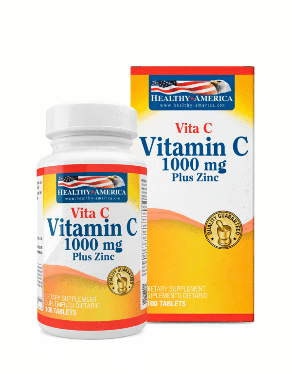 Vitamina C 1000 Mg con Zinc x 100 Tab - Healthy America