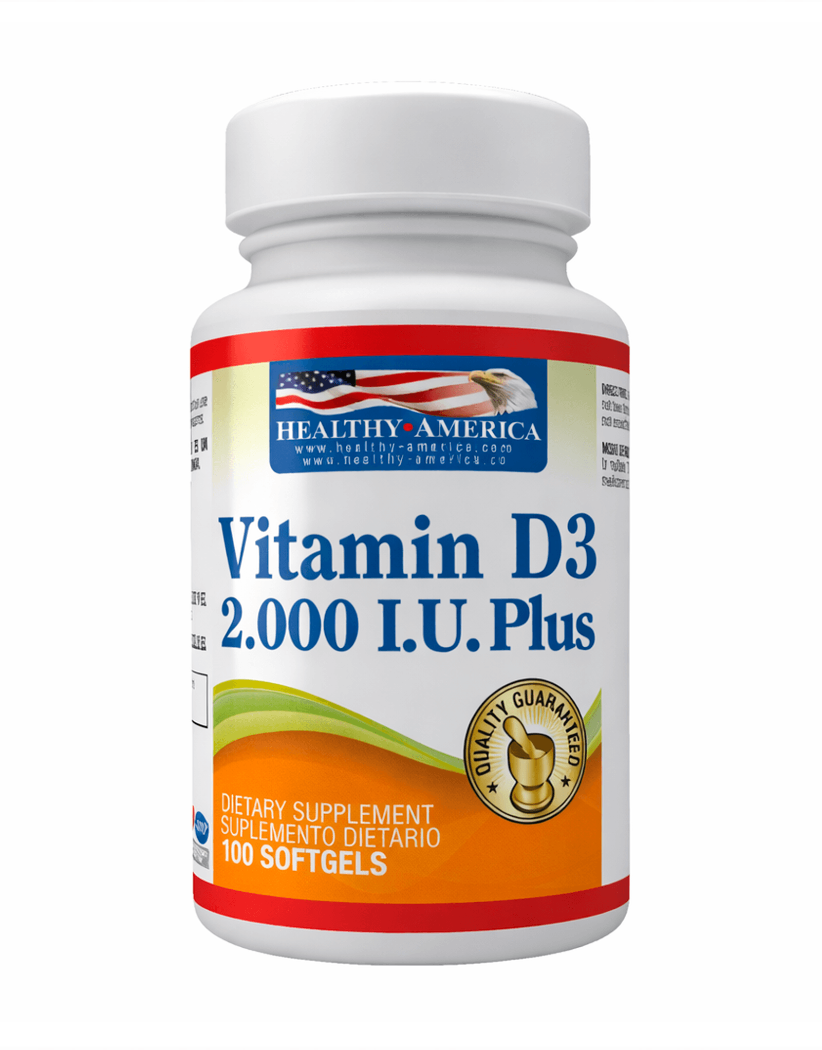Vitamina D3 2000 IU x 100 Soft - Healthy America 0