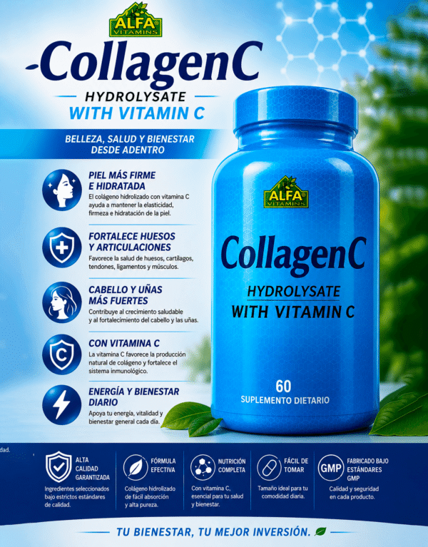 Collagen C Vitamina C X 60 Capsulas - ALFA VITAMINS