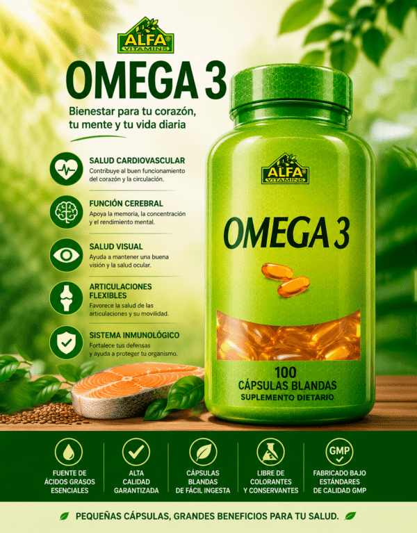 Omega 3 x 100 Capsulas - ALFA VITAMINS