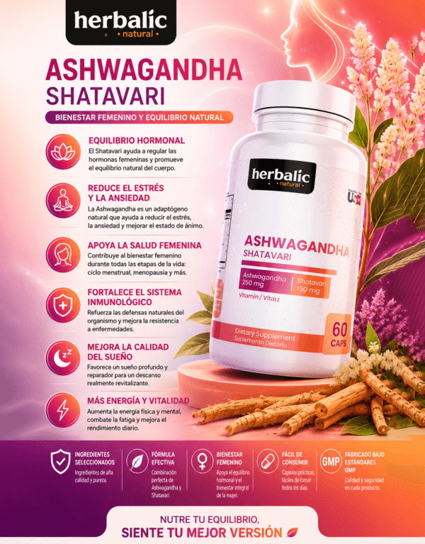 Ashwagandha Shatavari Herbalic 60 capsulas