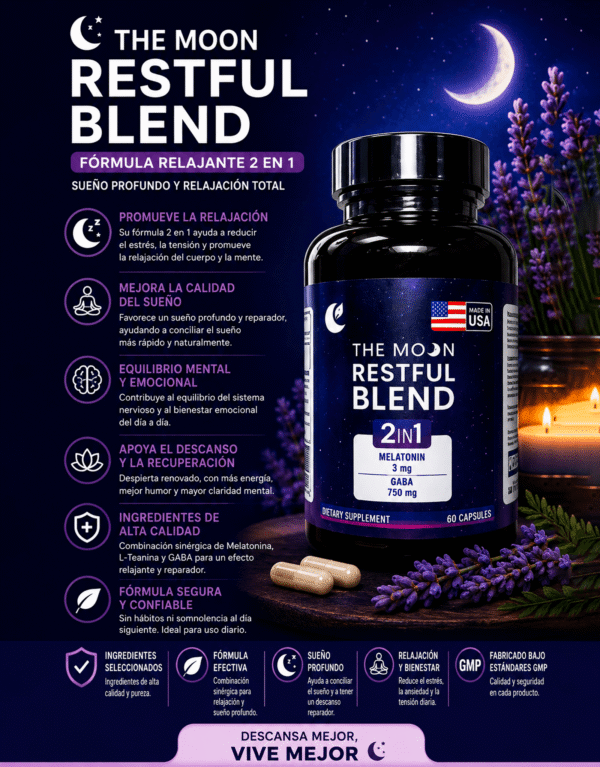 Formula Relajante Restful Blend 2 en 1 60 capsulas